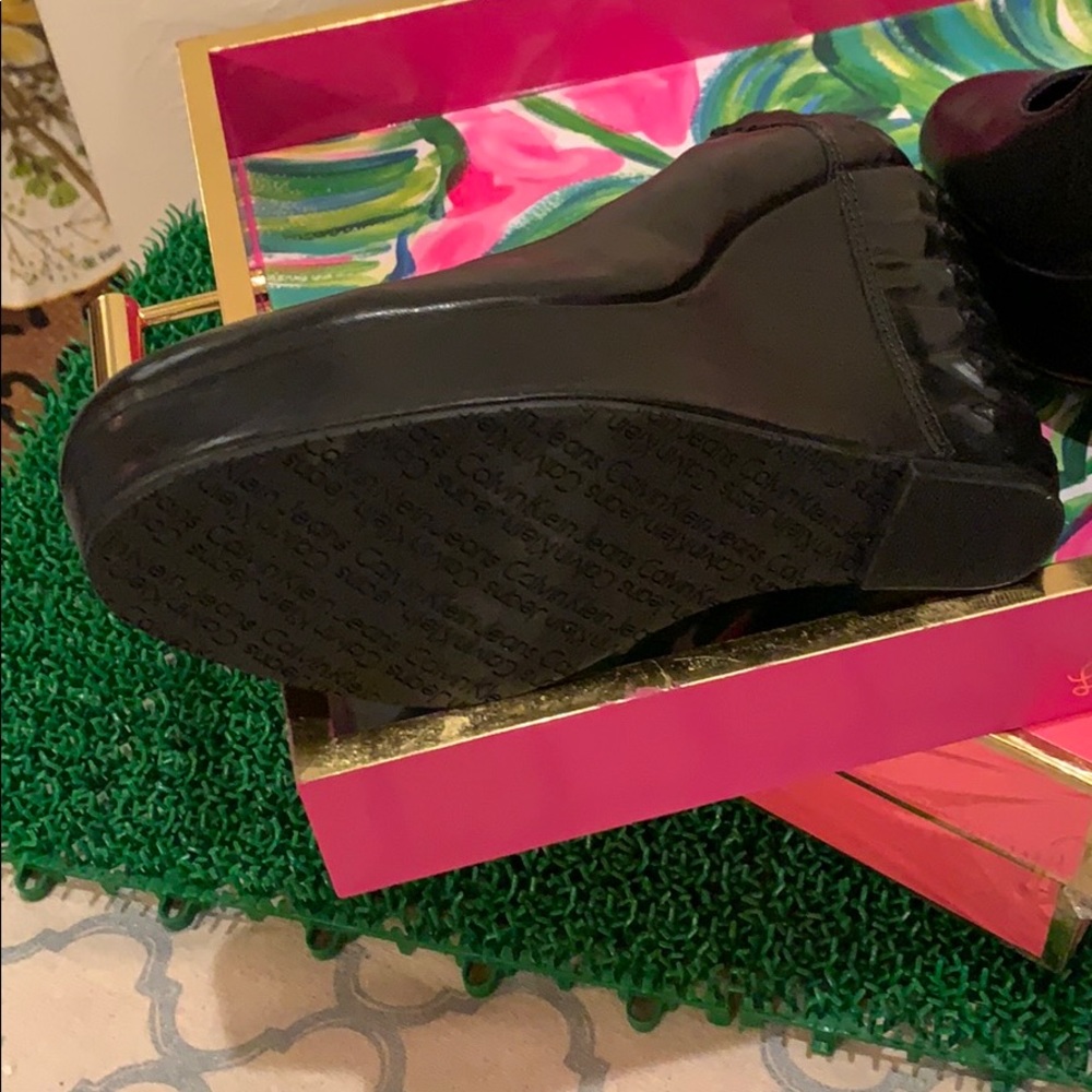 Calvin Klein Jeans Wedges All Black - Picture 4 of 5